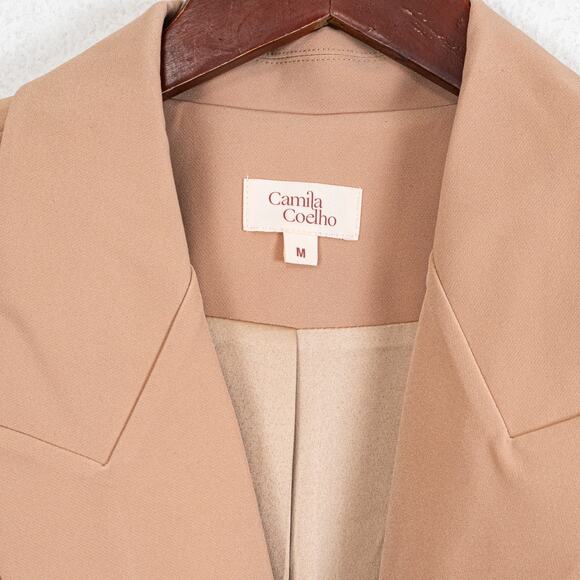Camila Coelho Morena Suit Jacket Blazer in Nude Toffee size Medium - Picture 3 of 9